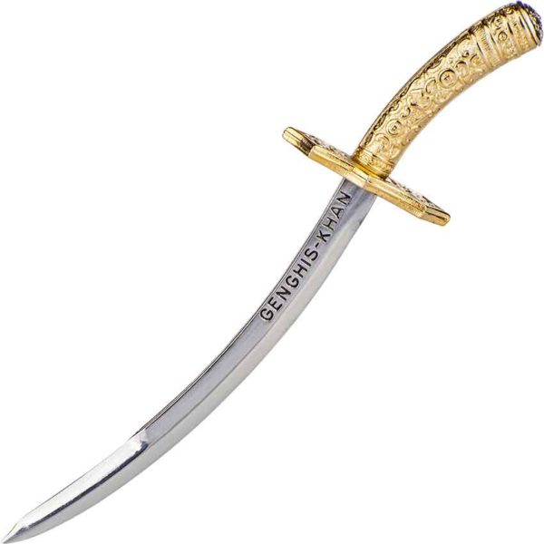 Miniature Gold Genghis Khan Sword by Marto