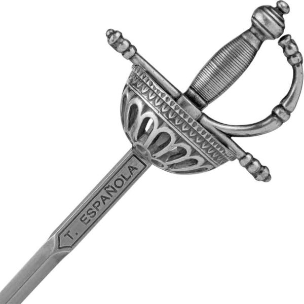 Miniature Silver Spanish Tizona Cup-Hilt Rapier by Marto