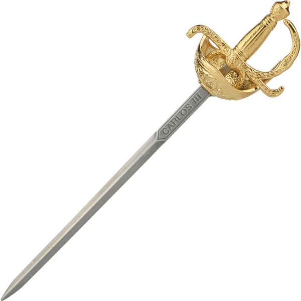 Miniature Gold King Charles III Rapier by Marto