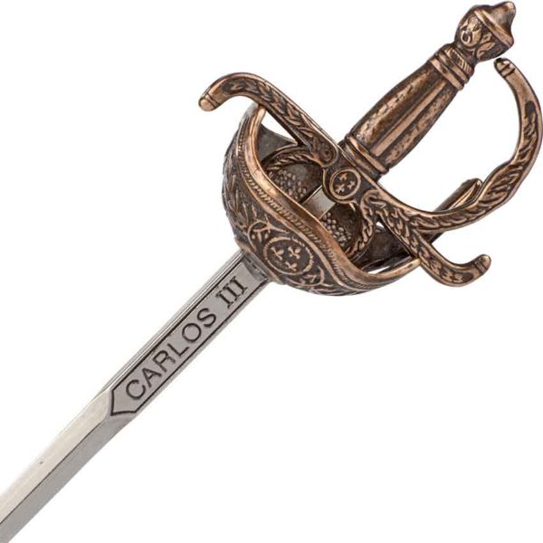 Miniature Bronze King Charles III Rapier by Marto
