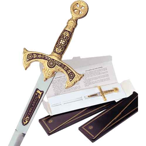 Damascene Templar Knight Letter Opener by Marto