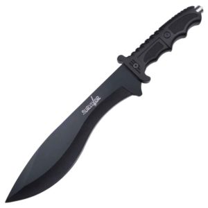 Black Swept Blade Survival Knife
