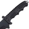 Black Swept Blade Survival Knife