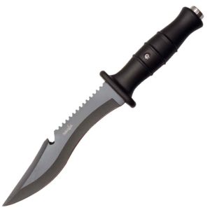 Curved Black Survivor Knife