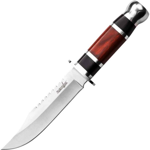 Serrated Clip Point Survival Knife
