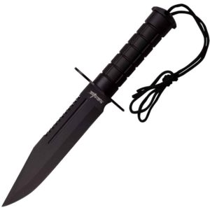 Black Clip Point Survival Knife