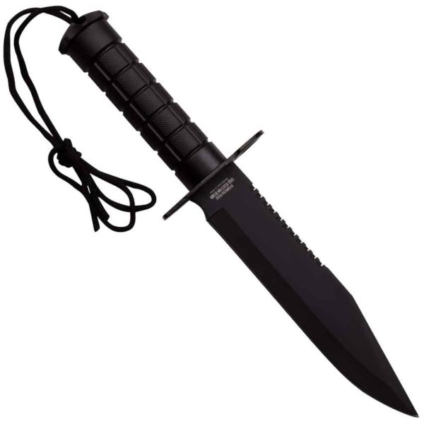 Black Clip Point Survival Knife