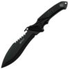 Black Tactical Drop Point Knife