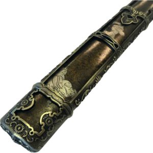 Copper Flower Damascus Katana