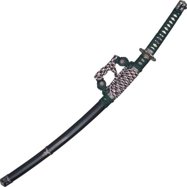 Green Sakura Jintachi with Black Scabbard