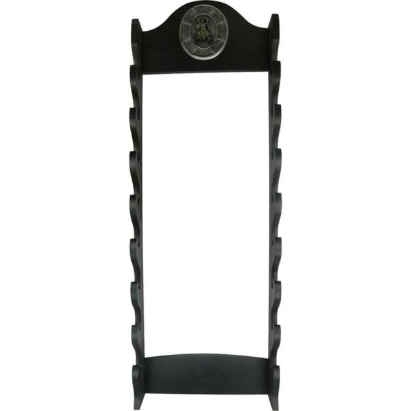8 Tier Wall Mounted Sword Rack with Plaque
