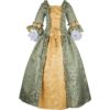 Green and Gold Baroque Renaissance Gown
