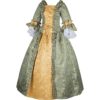 Green and Gold Baroque Renaissance Gown