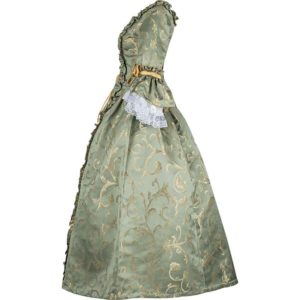 Green and Gold Baroque Renaissance Gown