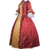 Red and Gold Baroque Renaissance Gown