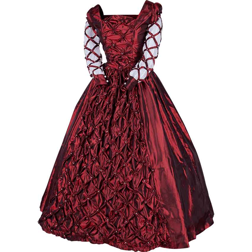 Burgundy Medieval Ball Gown