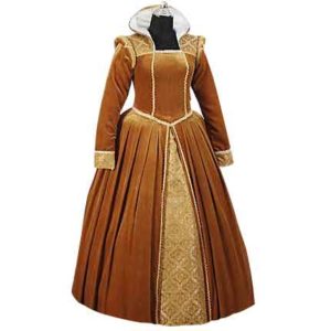 Gold Velvet Renaissance Tudor Gown