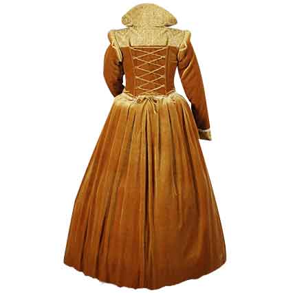Gold Velvet Renaissance Tudor Gown