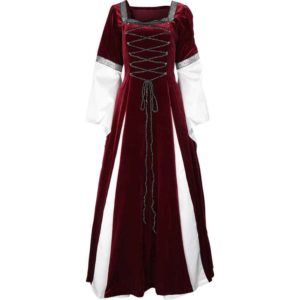 Burgundy Fair Maidens Gown