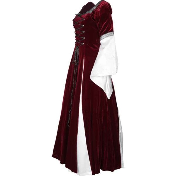 Burgundy Fair Maidens Gown