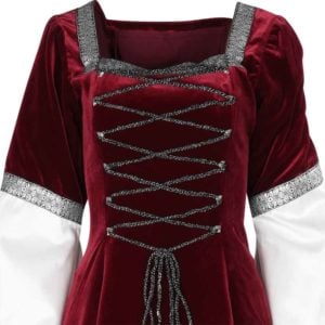 Burgundy Fair Maidens Gown