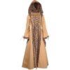 Brown Medieval Maiden Hooded Dress