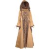 Brown Medieval Maiden Hooded Dress