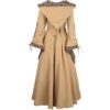 Brown Medieval Maiden Hooded Dress