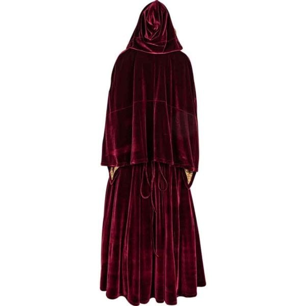 Ladies Medieval Dress with Shoulder Cape