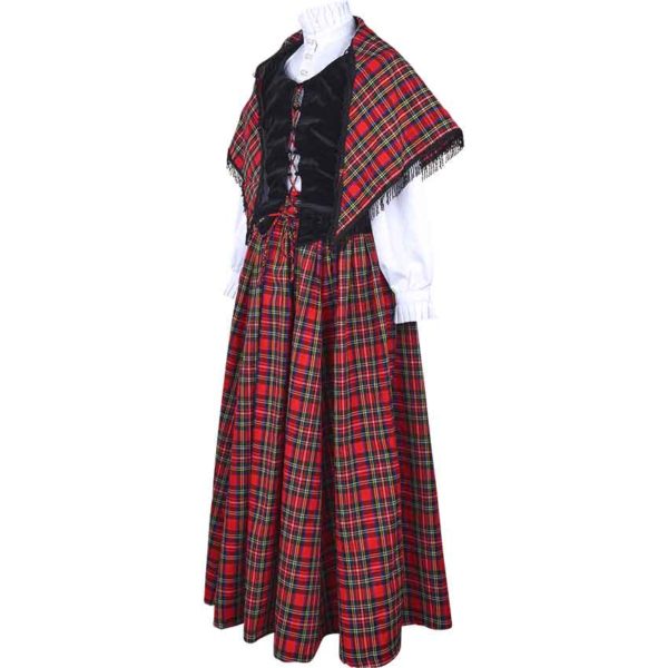 scottish dress Women's Scottish Plaid Skirt in Green, size: Large/X-Large