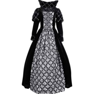 Silver Rose Elizabethan Gown