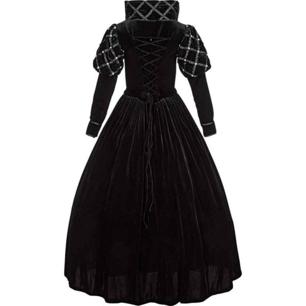 Silver Rose Elizabethan Gown