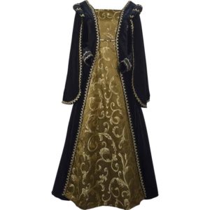 Courtly Renaissance Dress - Black and Gold