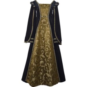 Courtly Renaissance Dress - Black and Gold