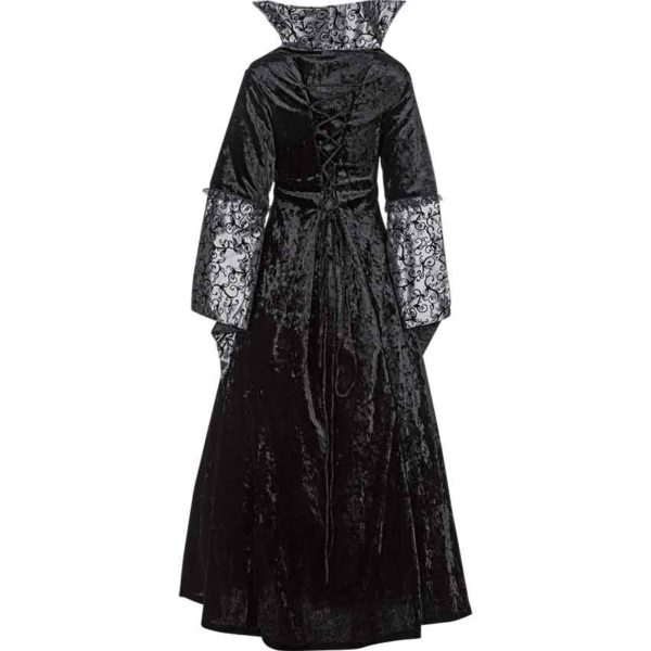 Countess Dracula Dress - Black and Silver