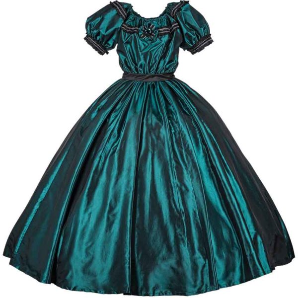 Blue-Green Civil War Dress