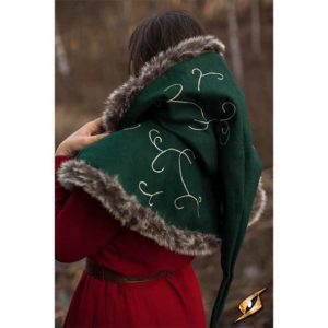 Embroidered Hood with Fur