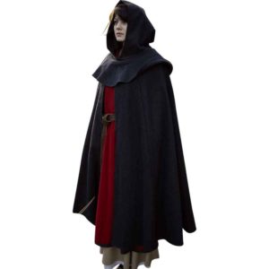 KateIrishTweedStore Hooded Medieval Tweed Cloak