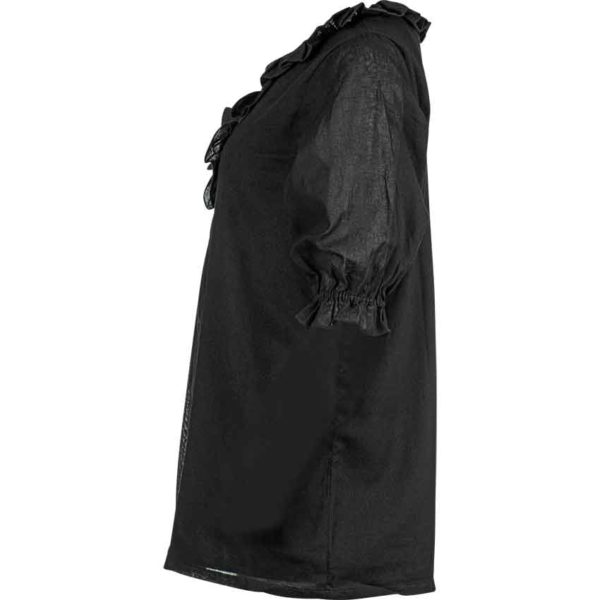 Ruffled Collar Chemise Top