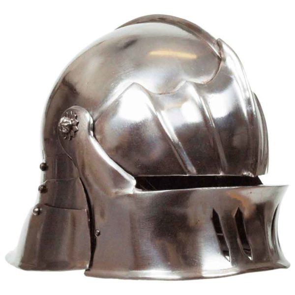 Gothic Sallet Helmet - Steel Finish