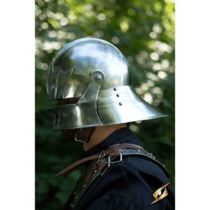 Gothic Sallet Helmet - Steel Finish
