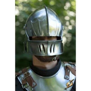 Gothic Sallet Helmet - Steel Finish