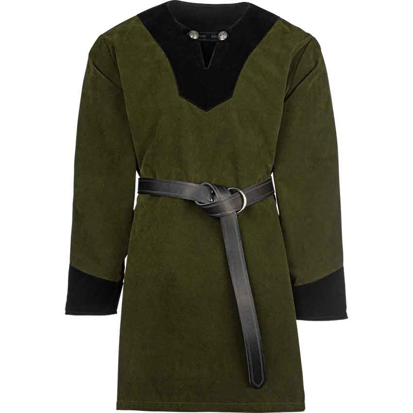 Medieval Tunic with Leather Trim