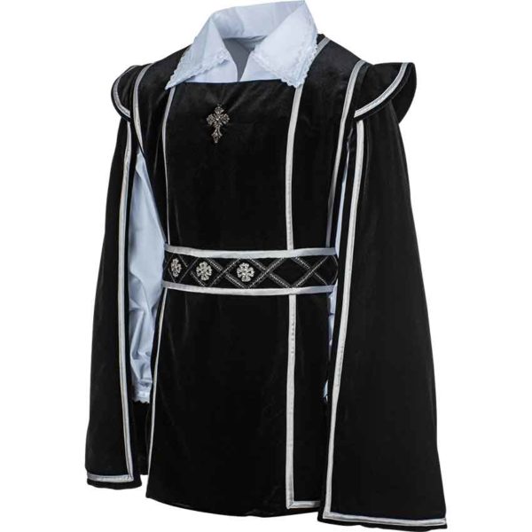 Black and Silver French Styled Tabbard