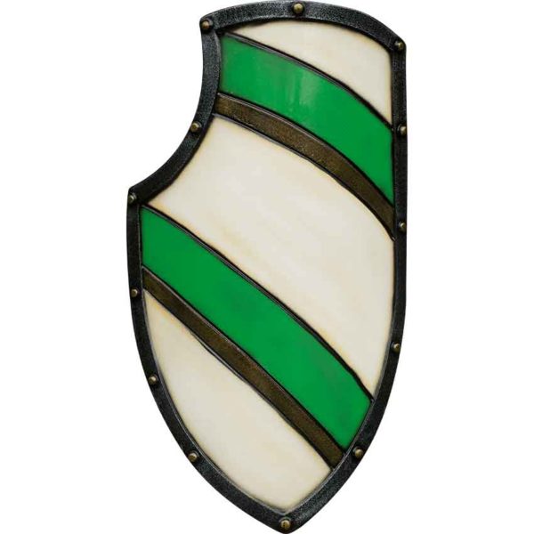 Knight's LARP Shield - Green/White