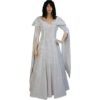 Crushed Velvet Renaissance Dress - White