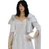 Crushed Velvet Renaissance Dress - White