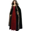 Fur Trimmed Medieval Dress with Hood