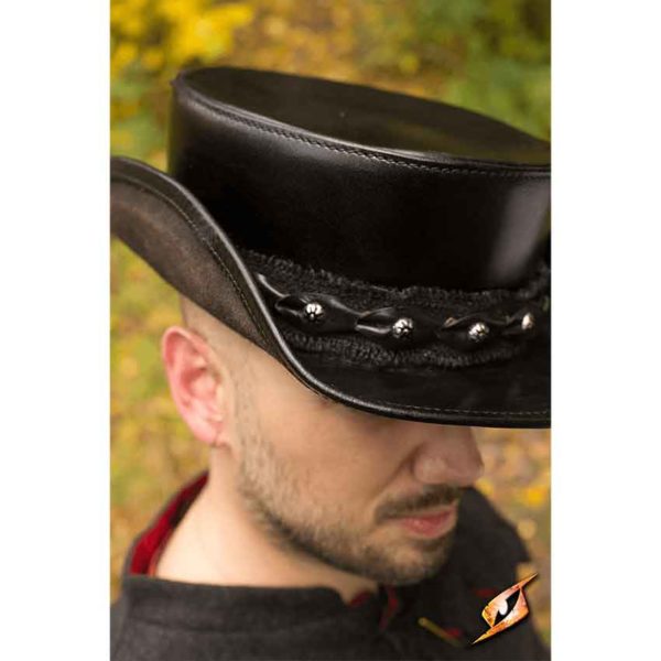 Leather Top Hat