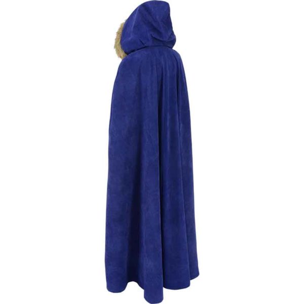 Fur Trimmed Cloak with Hood